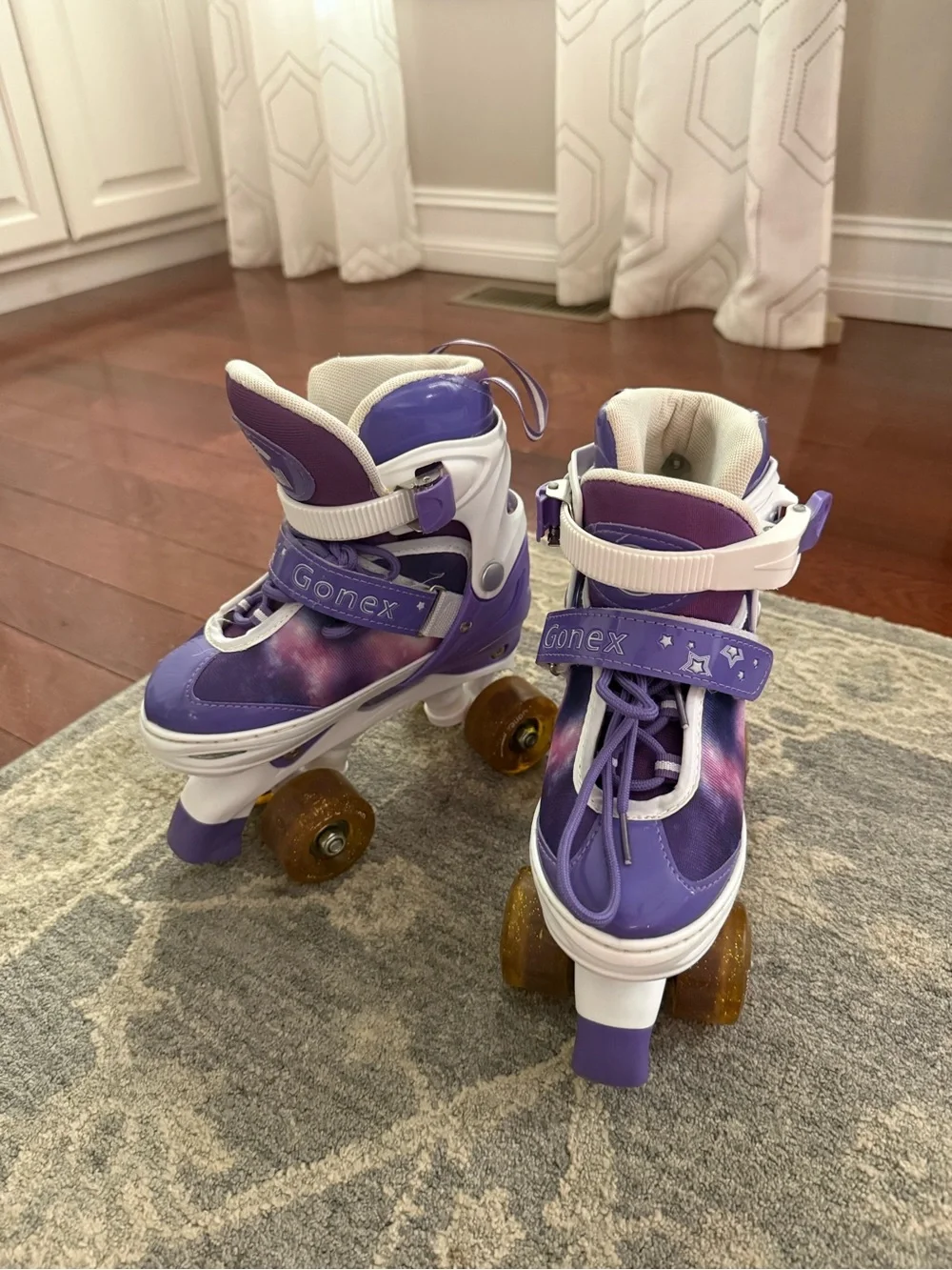 Onex Kids Purple Galaxy Quad Roller Skates